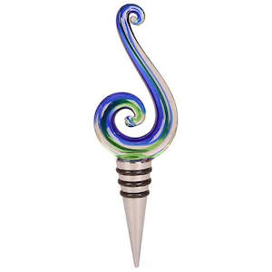 Glass Koru Bottle Stopper