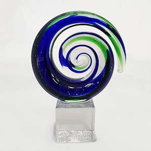 Glass Koru Spiral Ornament