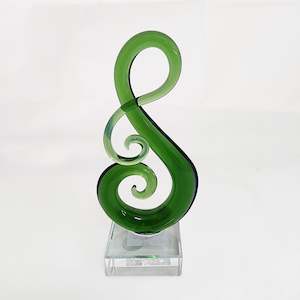 Glass Koru Music Note