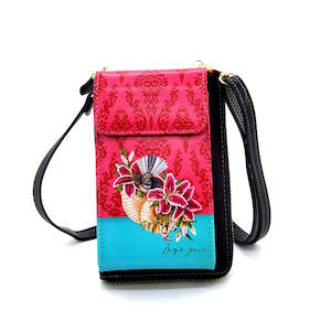 Gift: NZ Artwork Cell Phone Bag - Fantail on Shell