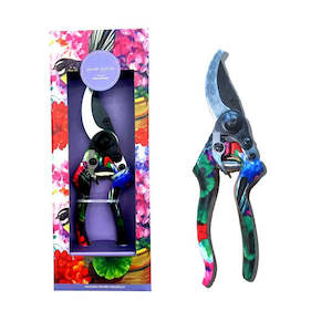 NZ Artwork Garden Secateurs Fantail on flower pot