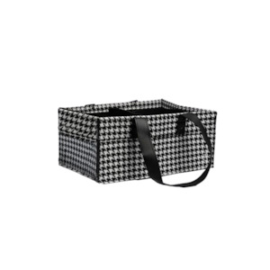 Mini Bunnie Caddie Nappy Organiser | Houndstooth Black