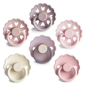 FRIGG 6 Pack Pacifiers Round Latex | Blooming Love