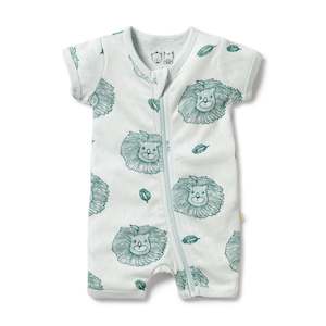 Organic Pointelle Zipsuit | Little Lion