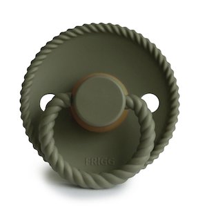 FRIGG Rope Natural Rubber Pacifier | Olive