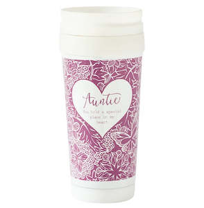 Chutneys or relishes: SENTIMENT TRAVEL MUG - AUNTIE