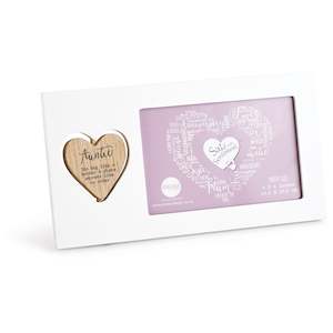 AUNTIE HEART PHOTO FRAME (LANDSCAPE)