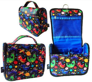 TOILET BAG KIDS - SPACE DINO - HANG UP CADDY