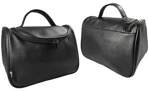 TOILET BAG UNISEX - PLAIN BLACK - VANITY