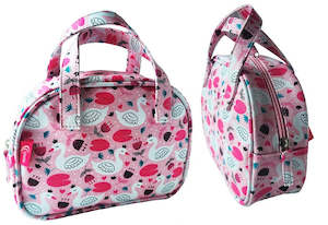 TOILET BAG KIDS - PINK SWAN - CLUTCH WITH HANDLES