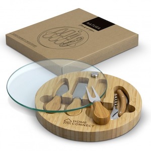 Business service: NATURA Glass & Bamboo Cheese Board