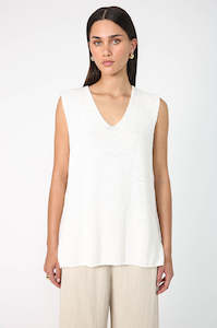 Womenswear: eternity vest / ivory white