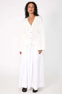 spoken cardi / ivory white