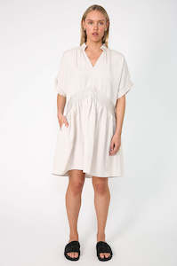 bevel dress / natural marle