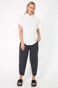 ahead pant / navy|white pinstripe