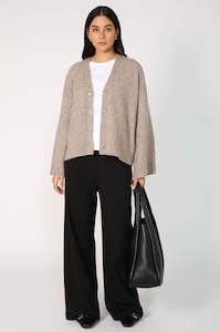 Womenswear: spoken cardi / taupe marle