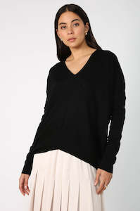 Womenswear: step sweater / black