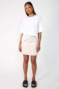 select skirt / natural marle