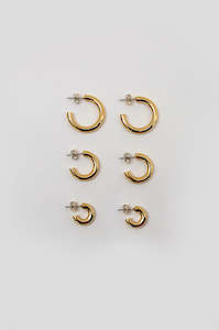 revolve earring set / gold