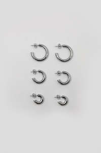 revolve earring set / silver