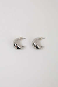 orb earring / silver