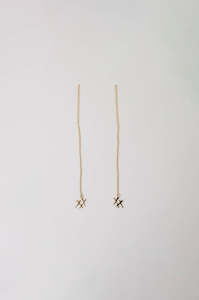 xx thread earring / gold