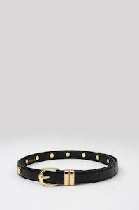 stud belt / black|gold