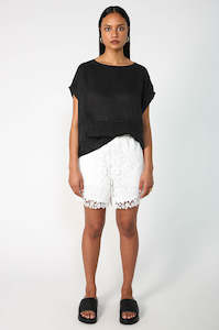 ravel short / white lace