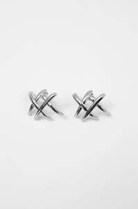 bold xx earring / silver