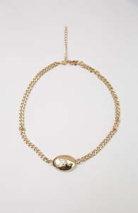 bold xx necklace / gold