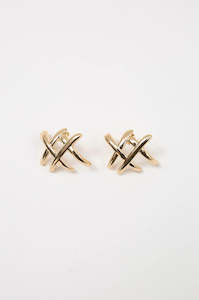 bold xx earring / gold