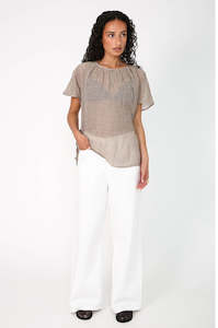 Womenswear: verve tee / latte taupe