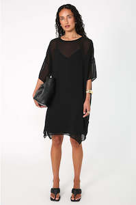 Womenswear: angle tee dress / black