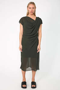 Womenswear: torrent dress / artillery green