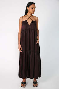 queue dress / espresso chocolate brown