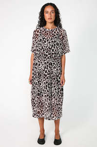 Womenswear: headspin dress / pixel animal chocolate print