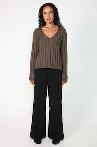 Womenswear: implement sweater / cedar brown