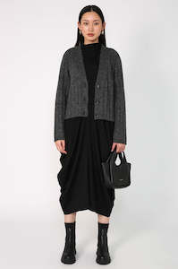 Womenswear: implement cardi / grey marle