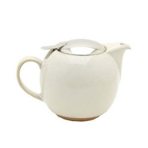 Kitchenware: Teapot 680ml Earth Natural White