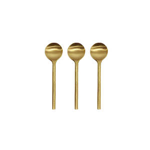 Salt Spoon Brass Large 3 Pack