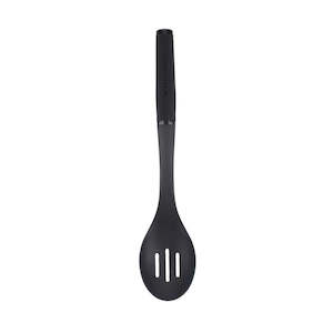 Soft Touch Slotted Spoon Nylon Black