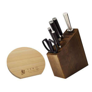 Kitchenware: Classic 7 Piece Knife Block Set + FREE Hinoki Cutting Board