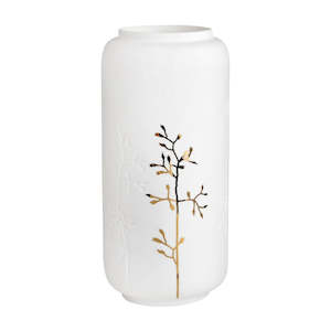 Kitchenware: Vase Porcelain Gold Branch