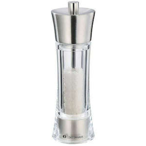 Kitchenware: Aachen Salt Mill Stainless Steel & Acrylic 18cm