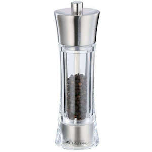 Kitchenware: Aachen Pepper Mill Stainless Steel & Acrylic 18cm