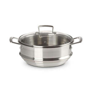 3-ply Stainless Steel Multi Steamer with Glass Lid