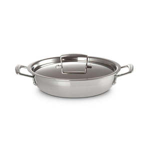 3-ply Stainless Steel Shallow Casserole 24cm