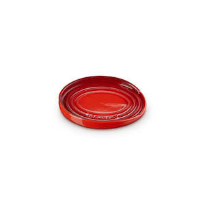 Kitchenware: Stoneware Oval Spoon Rest Cerise