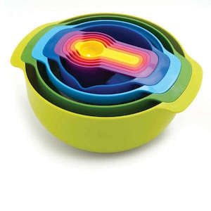 Nest Plus 9 Piece Multi Colour Mixing Bowls