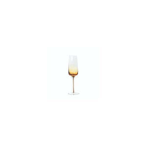 Broste Amber Champagne Glass